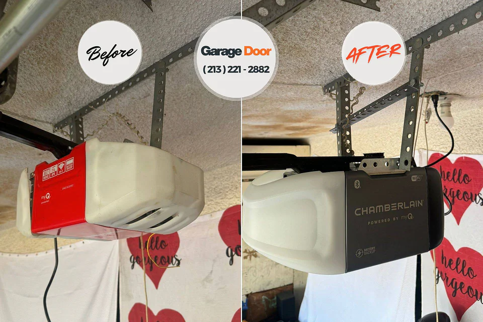 Before and after: garage door repair Pine Ridge, SC